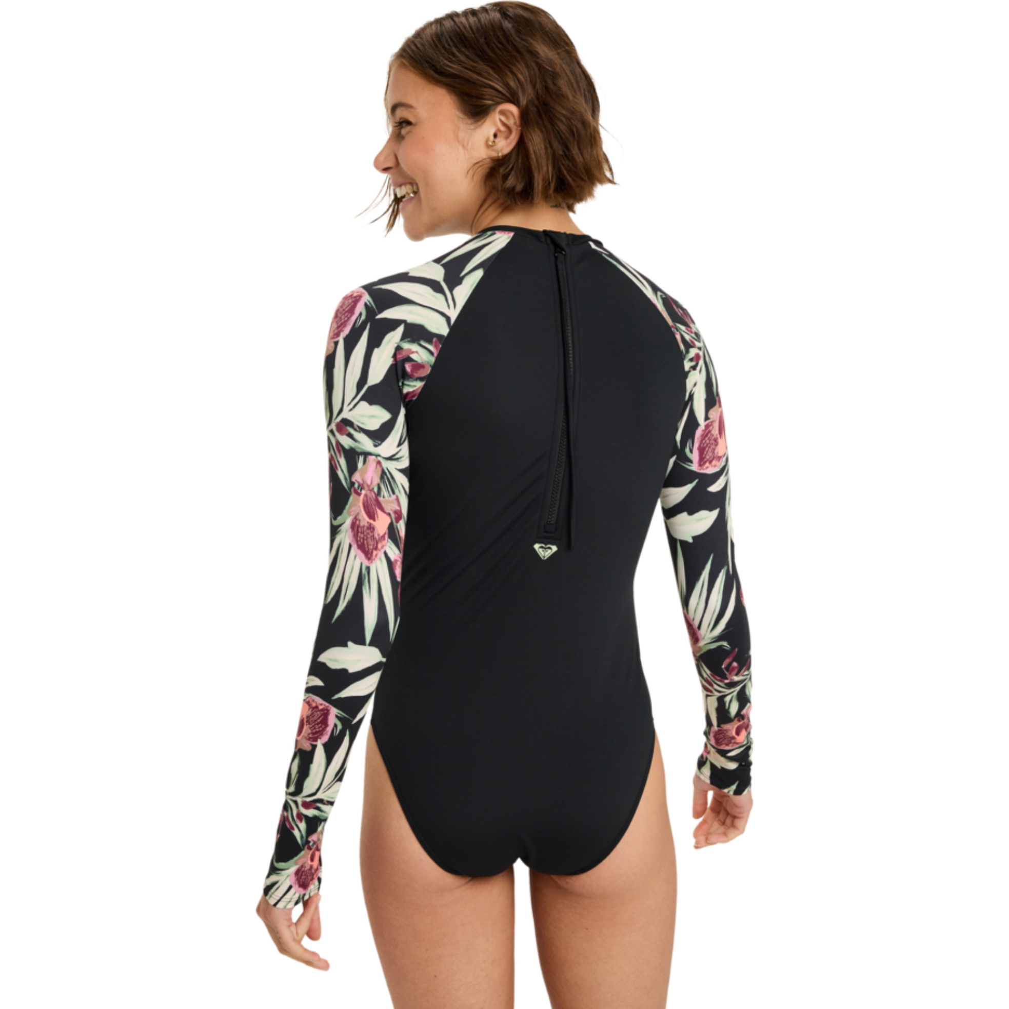 2025 Roxy Womens Basic Mix Long Sleeve Back Zip One Piece